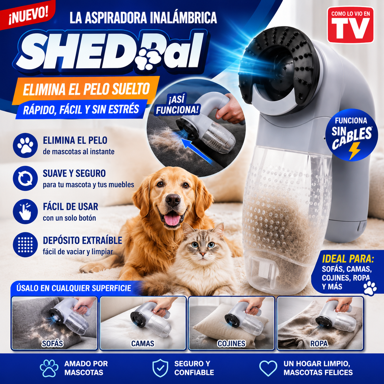 mini aspirador de mascotas